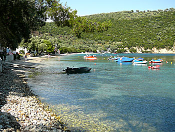 Desimi beach på Lefkas.  