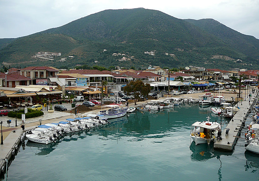 Segelbåtar i Nidri. Lefkas.