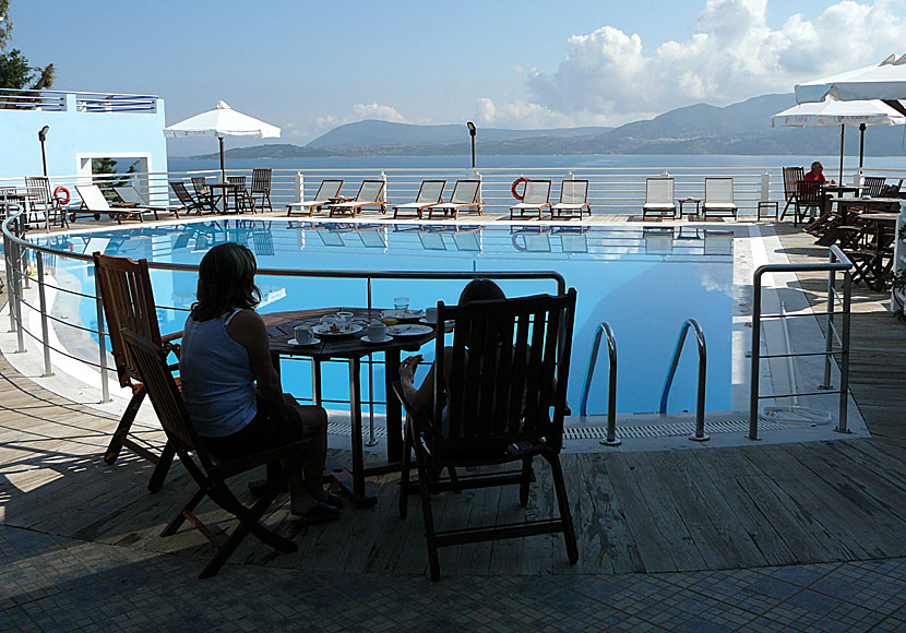 Hotel Adriatica i Nikiana nära Nidri på Lefkas.