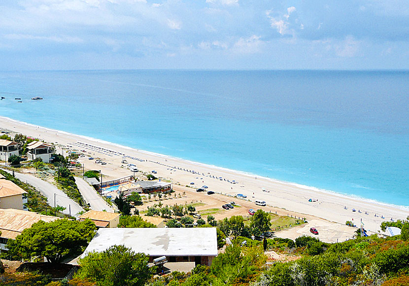 Sandstranden Kathisma är en av många fantastiska stränder på Lefkas västkust.