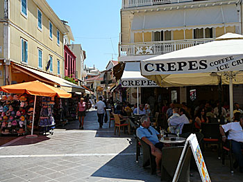 Lefkas stad på Lefkas.  