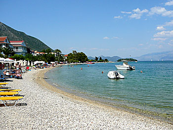 Nidri beach på Lefkas.  