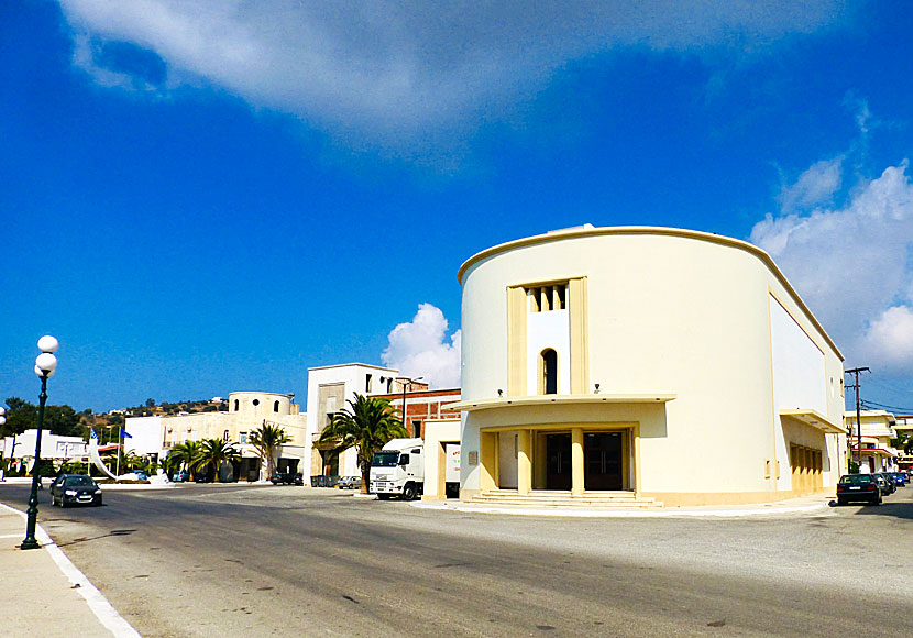 Den speciella Art Deco arkitekturen i Lakki på Leros i Dodekaneserna. 