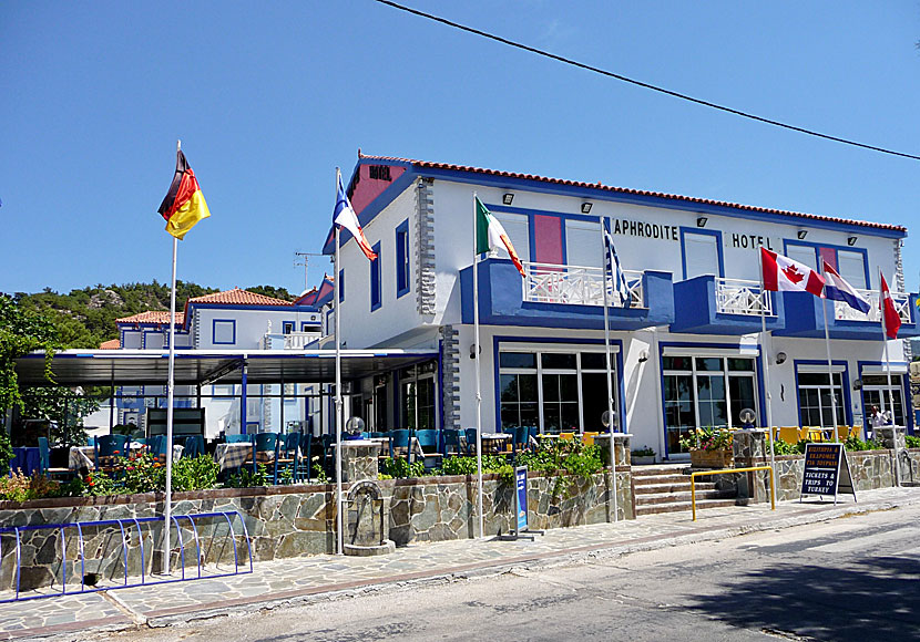 Aphrodite Hotel är ett mycket bra hotell vid Vatera beach på Lesbos.