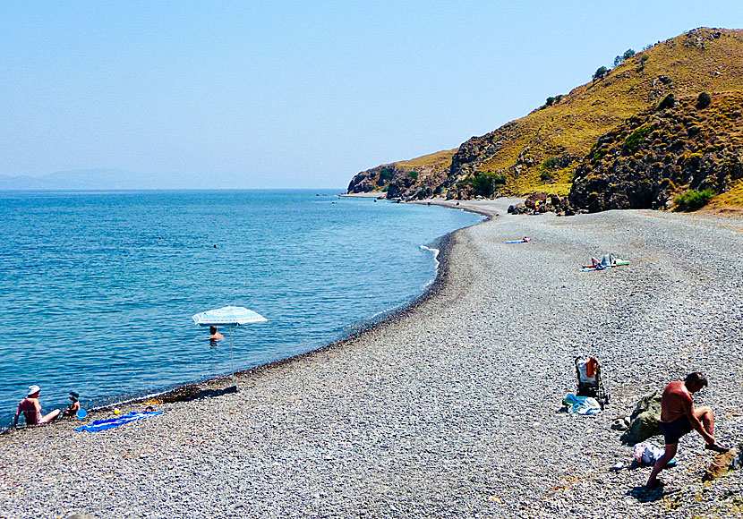 Anargyri beach på Lesbos i Grekland.