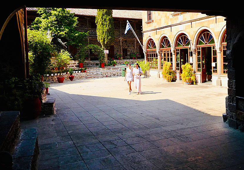 Taxiarchis Monastery på Lesbos i Grekland.