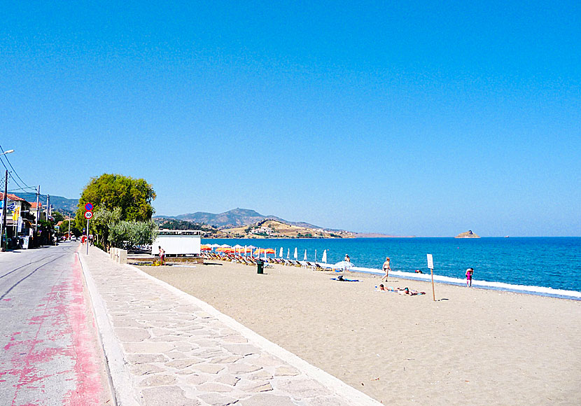 Petra beach på Lesbos i Grekland.