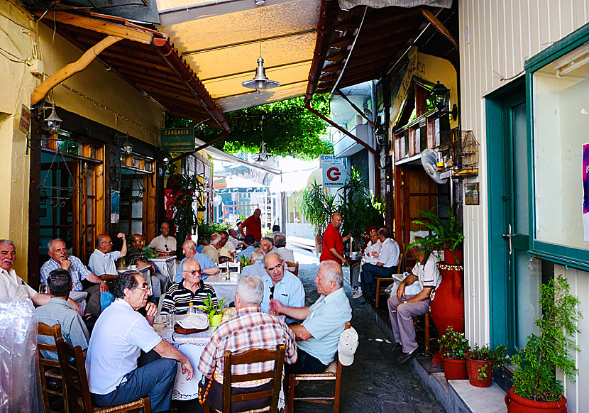 Bra restauranger och tavernor i Mytilini på Lesbos.