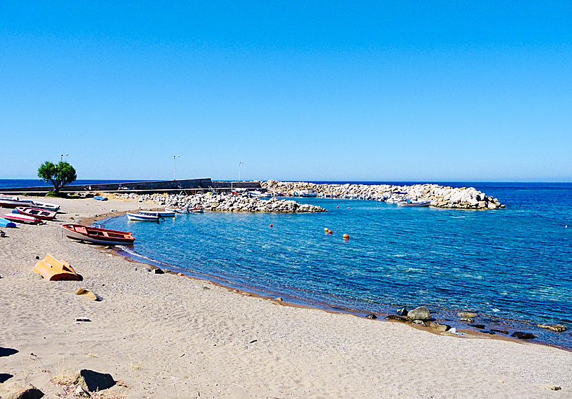 Fiskhamnen i Skala Eressou på Lesbos.