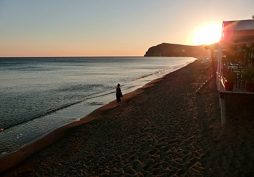 Solnedgång i Skala Eressou  på Lesbos.