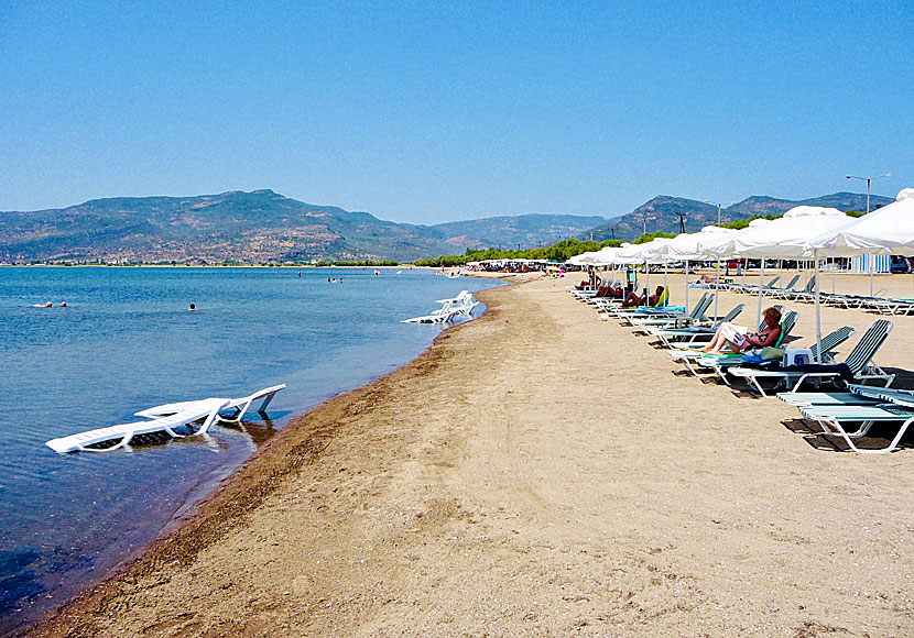 Skala Kalloni beach på Lesbos.