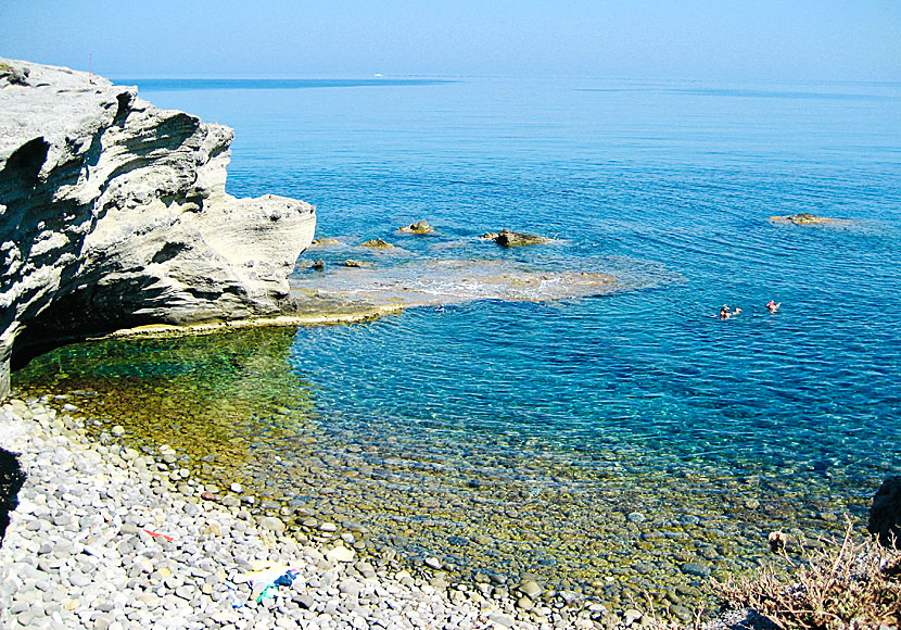 Klapperstenstranden vid Papafragas på Milos.