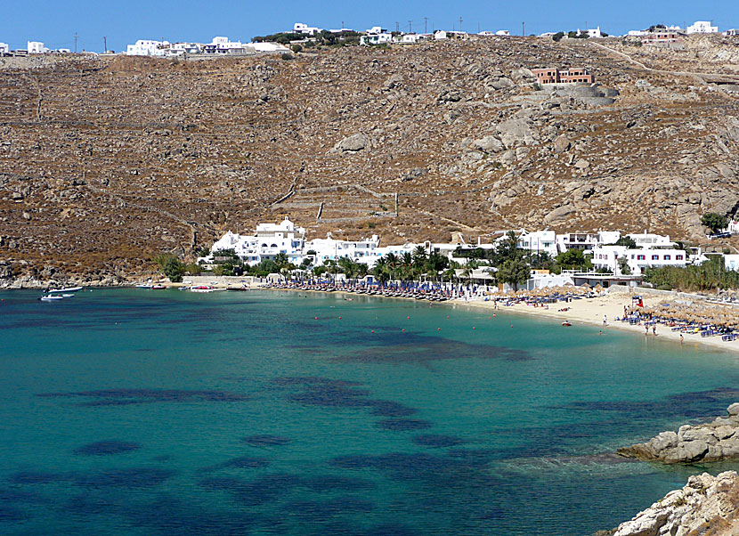 Psarou beach på Mykonos