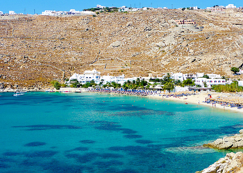 Psarou beach på Mykonos.