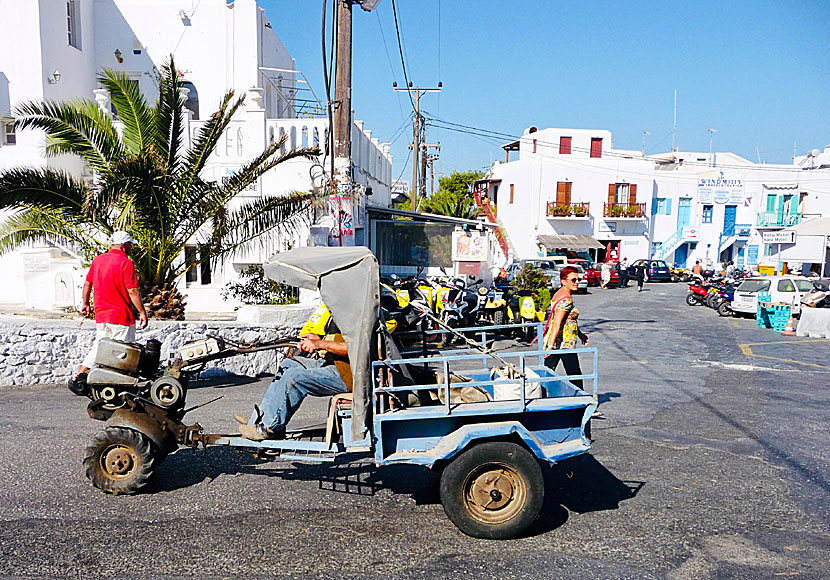 Hyra fordon i Chora på Mykonos.