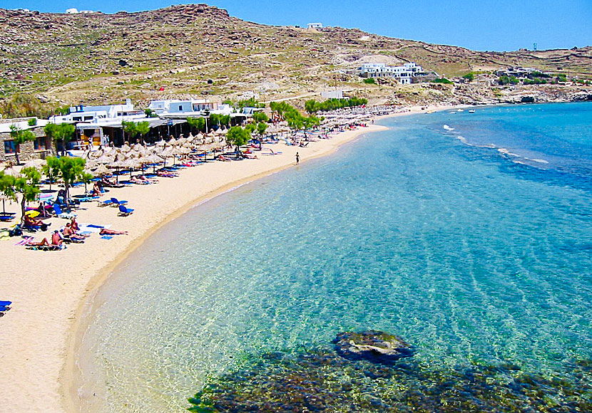 Kalamopodi beach på Mykonos i Grekland.