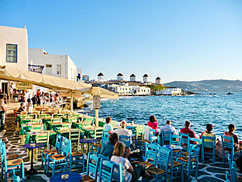 Mykonos stad och Chora på Mykonos.