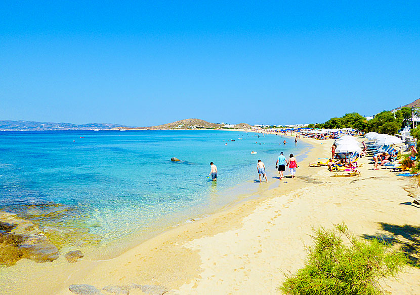 Agios Prokopios beach på Naxos i Kykladerna.