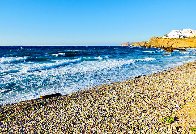 Grotta beach i Naxos stad.