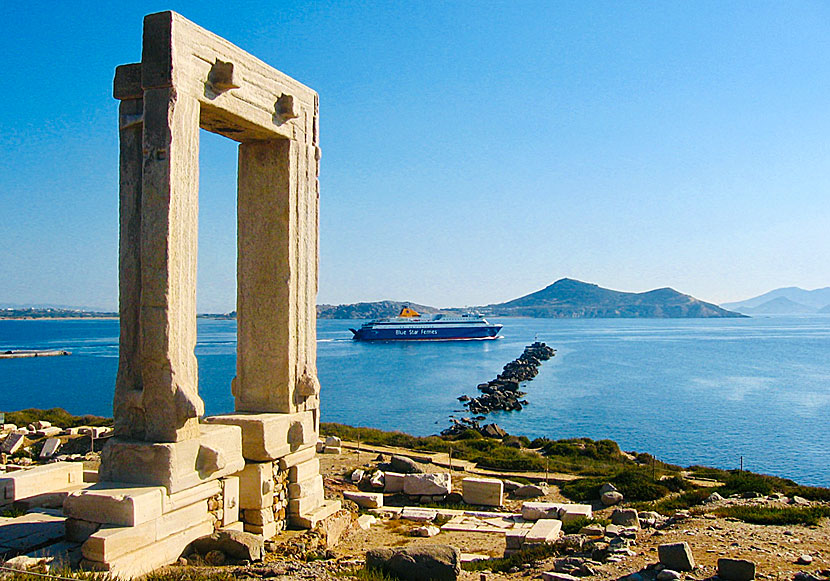 Temple of Dionysos på Naxos i Kykladerna.