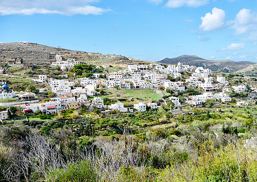 Byn Melanes på Naxos i Kykladerna. 