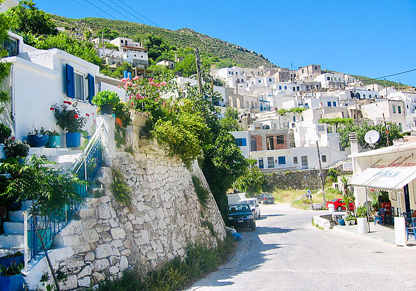 Huvudgatan i Koronida på Naxos.