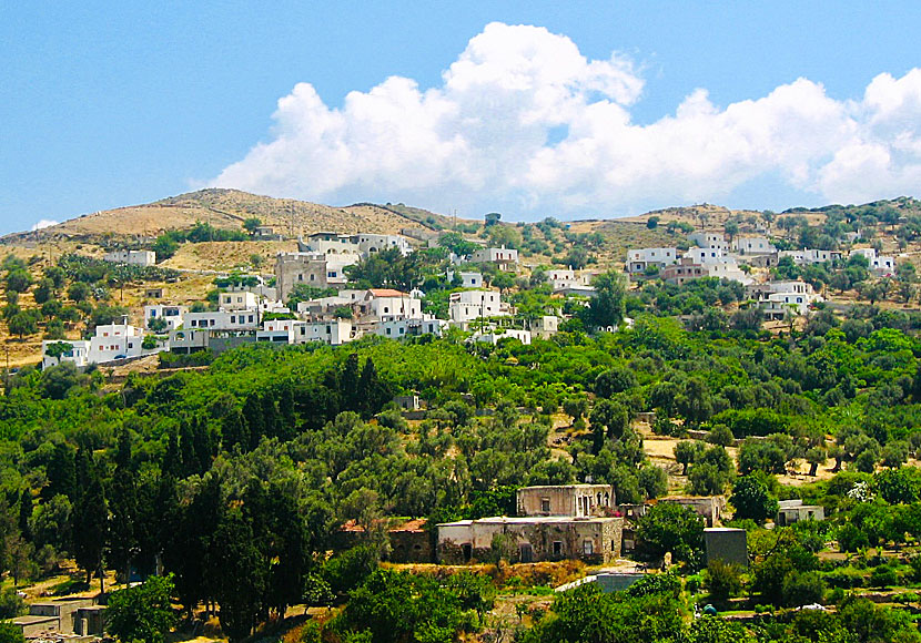 Byn Kourounochori på Naxos i Kykladerna. 