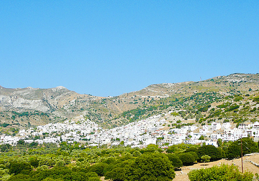 Byn Filoti på Naxos i Grekland.