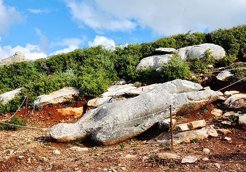 Kouros staty på Naxos.