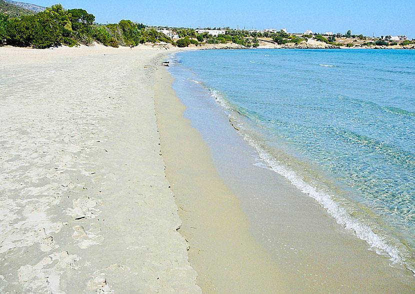 Psili Ammos beach söder om Moutsouna på Naxos.