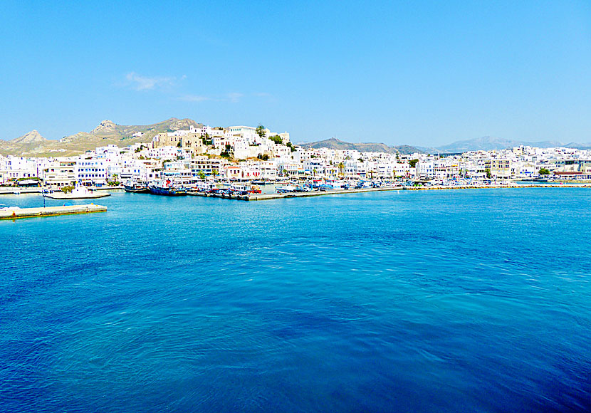 Naxos stad (Chora) på Naxos i Grekland.