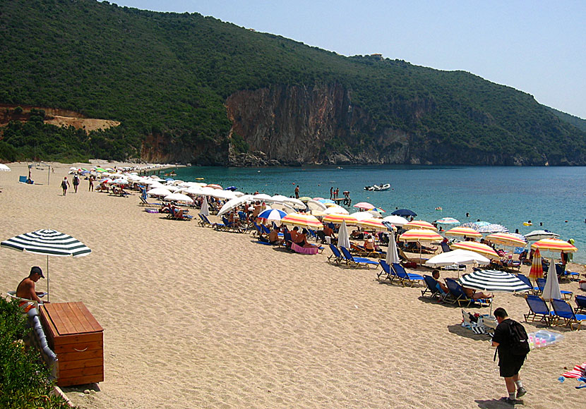 Lichnos beach Pargan kaupungin ulkopuolella. Kreikka.