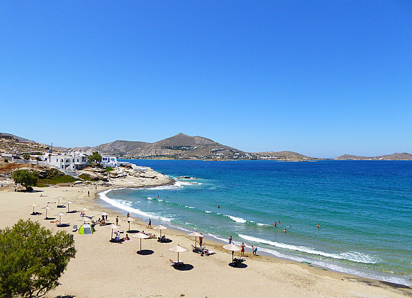 Piperi beach i Naoussa på Paros.