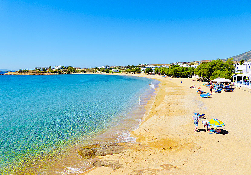 Paros bästa stränder. Logaras beach.