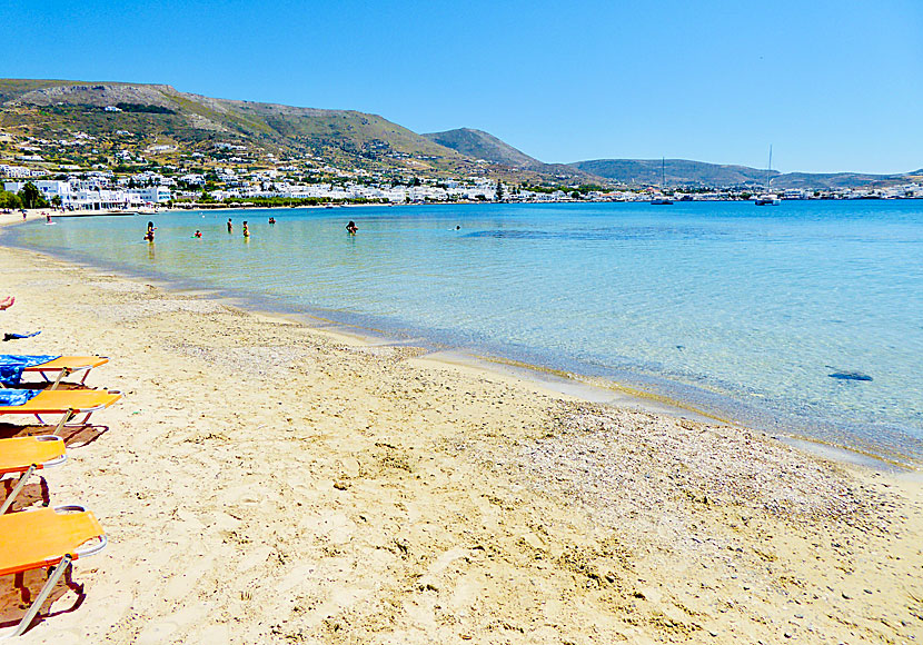 Livadia beach på Paros i Kykladerna.