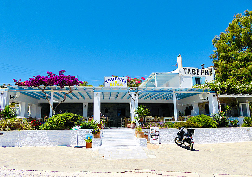 Taverna Vigla ovanför Kolymbithres beach på Paros. 