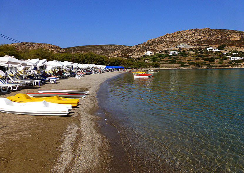 Patmos bästa stränder.  Agriolivado beach.