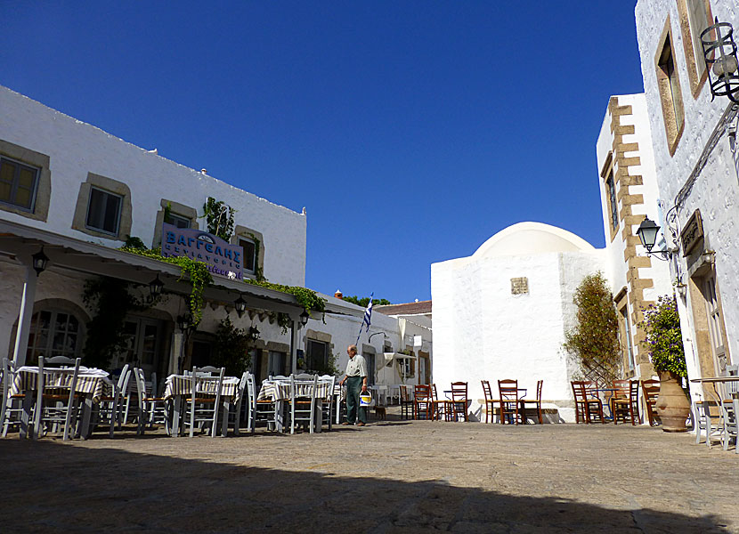 Torget i Chora på Patmos.