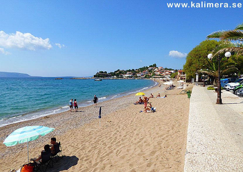 Finikounda beach på södra Peloponessos.