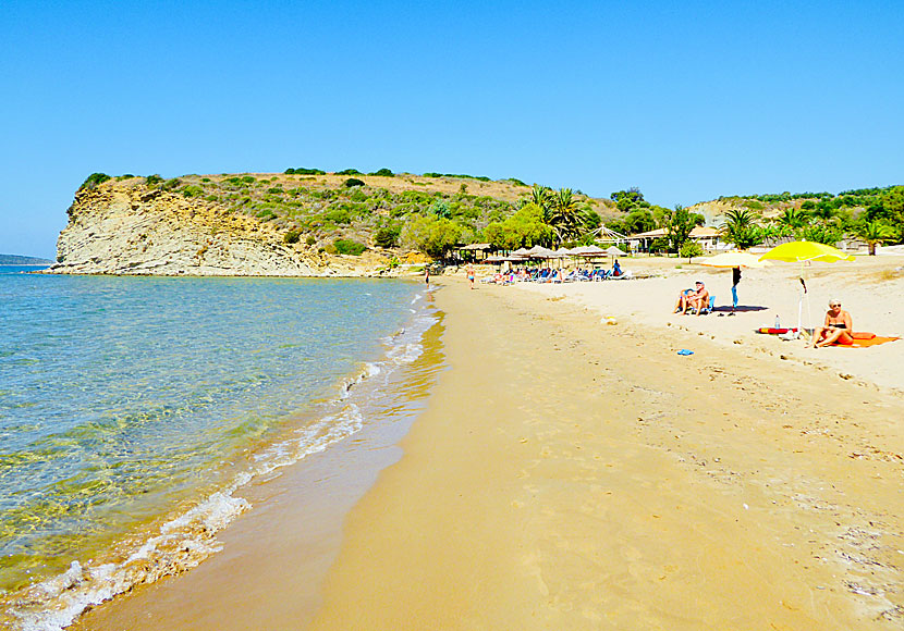 Lampes beach på sydvästra Peloponnesos i Grekland. 