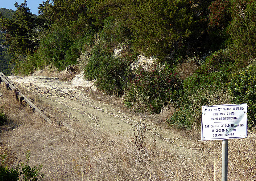 The castle of old Navarino is closed to serious danger.  Peloponnese.