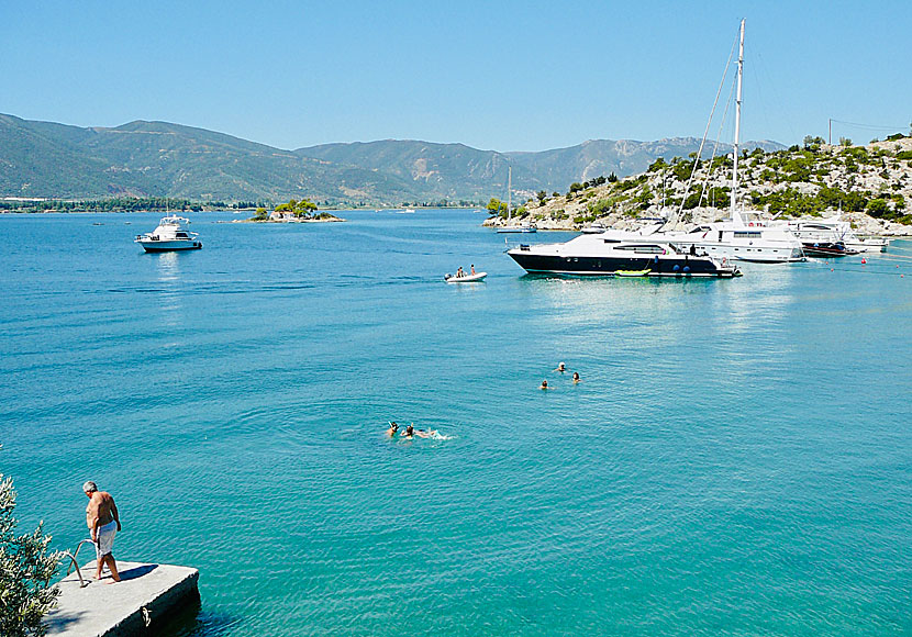 Russian bay är den sista stranden på södra Poros. 