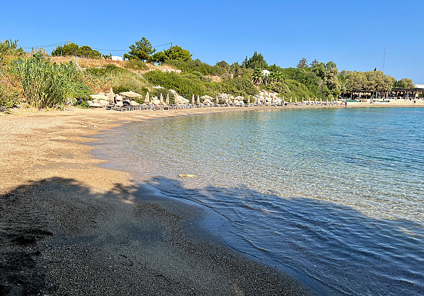 Närmsta strand från Amira Hotel i Kallithea på Rhodos är den okända sandstranden Agia Marina beach.