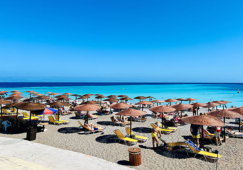 Akti Maouli beach i Rhodos stad.