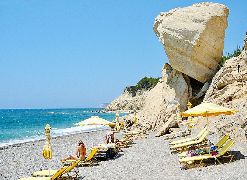 Missa inte Fourni beach när du reser till Prasonisi beach på södra Rhodos.