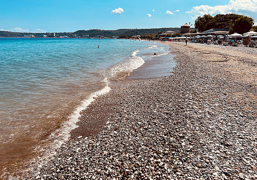 Ialysos beach nära Rhodos stad.