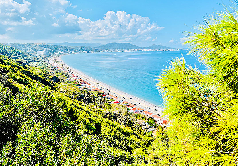 Ixia och Ialysos sett från Monte Smith nära Rhodos stad.