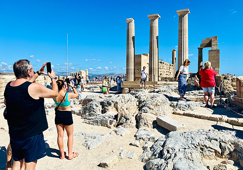 Athena Lindias tempel på Akropolis i Lindos.