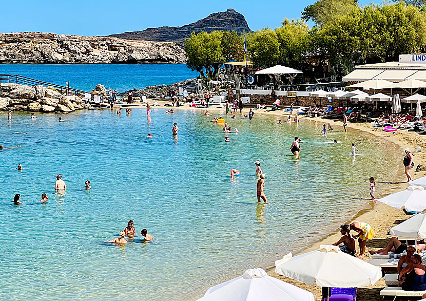 Barnvänliga Pallas beach på sydvästra Rhodos.