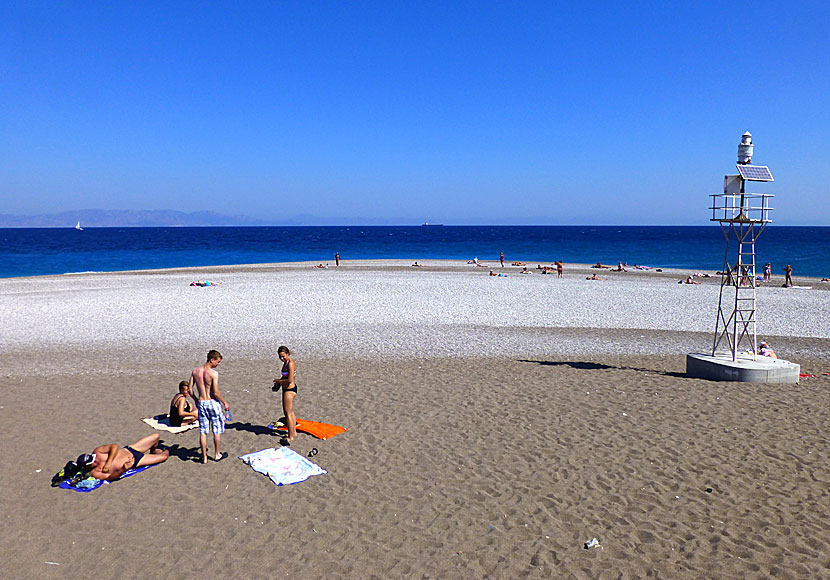 Windy och Elli beach. Rhodos stad.